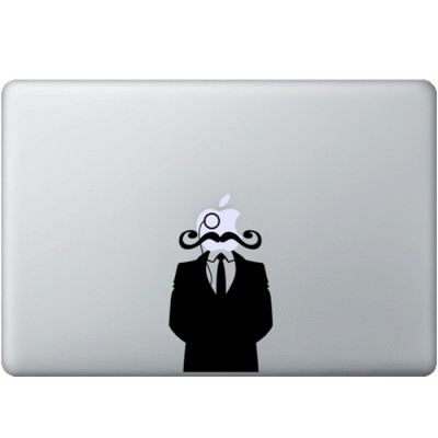 Gentleman mit Schnurrbart MacBook Aufkleber